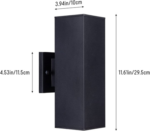 Arbotantes Exteriores 2 Lámparas Pared Impermeable Sensor Lu