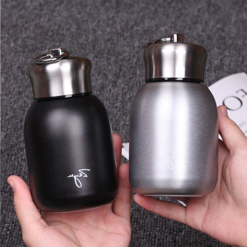 Mini Garrafa De Copo Barrigudo Térmico De Aço Inoxidável Pra