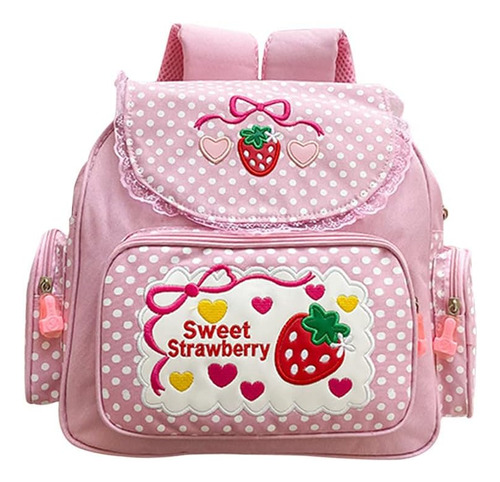 Mochila De Fresa Bordada Kawaii Lovemore Para Niña, Adolesce