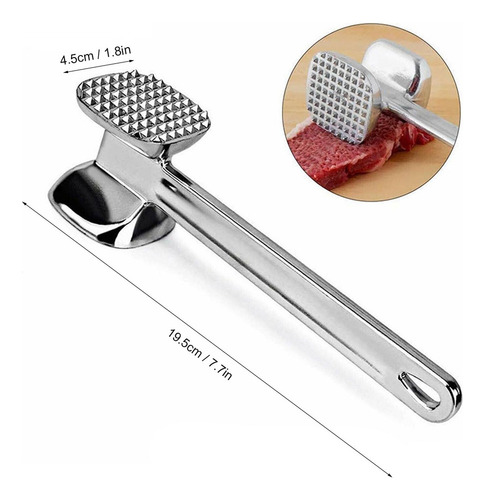Martillo Ablandador De Carne Doble Lado Maza De Carne Para F