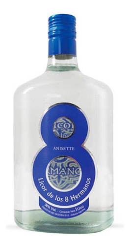 Anis Licor De Los 8 Hermanos Azul 1lt Fullescabio Oferta