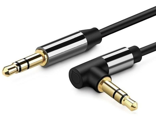 Cable Audio Aux 3.5mm Plug Tipo L 3.5mm M - 3.5mm M 1mt