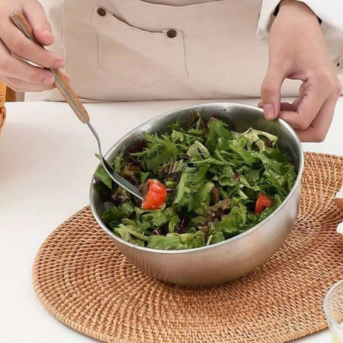 Tazon Para Mezclar Masa Acero Inoxidable Ensaladera Plateado