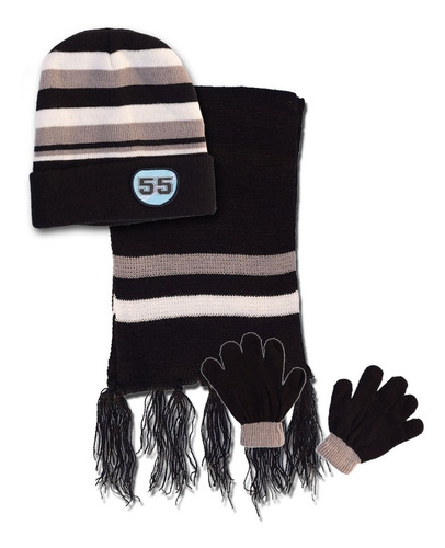 Conjunto Set Bufanda Gorro Guantes Bebe Nene Niño 