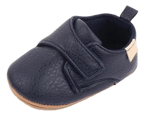 Zapato Cuero Bebé Niño Velcro Y Zuela Antideslizante 