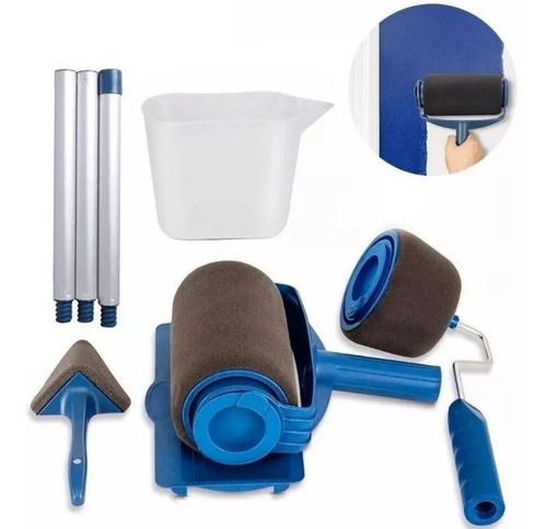 Imagen 3 de 4 de Kit Rodillo Rellenable Para Pintar Paint Runner + Accesorios