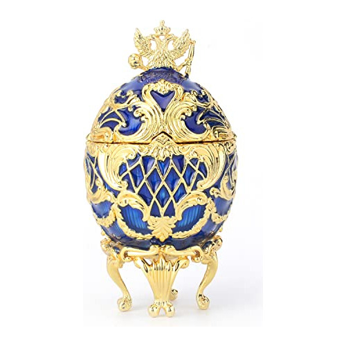 Fasslino Cajas De Baratijas De Huevo Faberge, Esmalte Clásic
