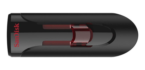 Imagen 5 de 5 de Memoria USB SanDisk Cruzer Glide 64GB 3.0 negro y rojo