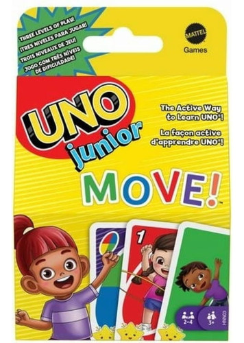 Mattel Games Uno Juego De Cartas Junior Move Para Niños De 3