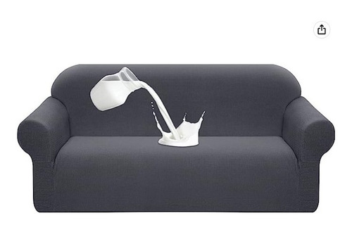 Funda Protector Forro Elastica Para Sofa A Prueba De Agua Color Gris M