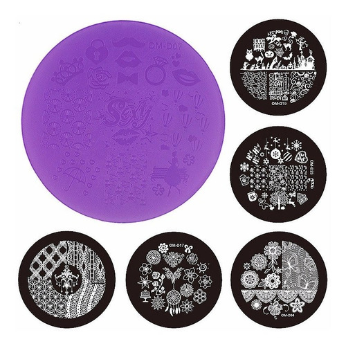 Placa Plastica Chica Stamping Nail Art Esculpidas