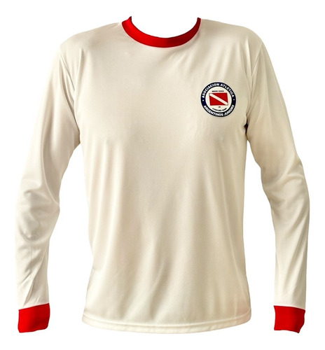 Camiseta Argentinos Juniors 1980 Blanca M. Larga Retro