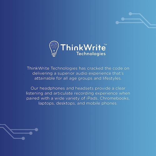 Auriculares Thinkwrite, Duraderos/con Cable/negros