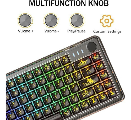 Magic-refiner 81 Keys Compact Gaming Keyboard Y Cable Usb C