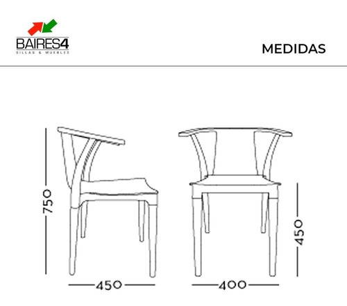 Imagen 7 de 8 de Silla De Comedor Diseño Palta Wood | Contado