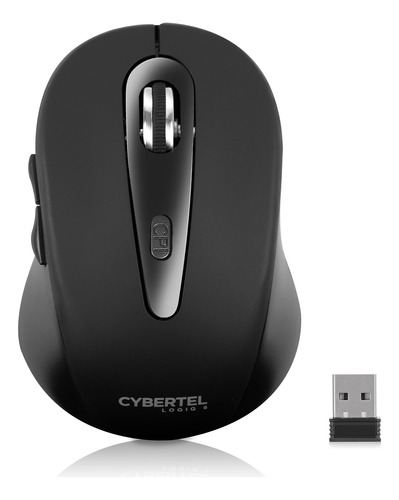 Mouse Inalambrico 7leds 1600dpi Negro Cybertel Logig 6 M307