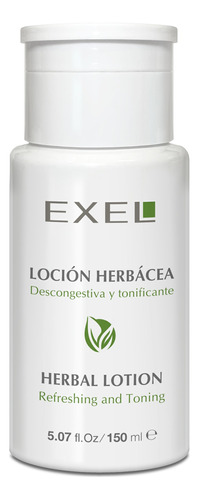 Locion Herbacea Descongestiva Y Tonificante Exel 150ml Momento de aplicación Día/Noche Tipo de piel Todo tipo