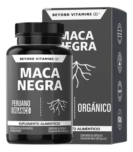 comprar Maca Negra Peruana Orgánica 1000 Mg - Sin Azúcar Suplemento Alimenticio Vegano Testosterona 60 Cápsulas Beyond Vitamins