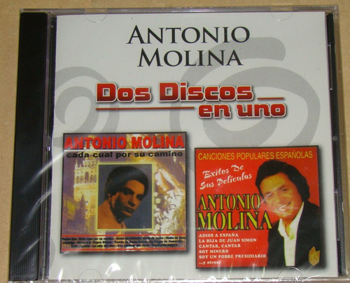 Antonio Molina Dos Discos En Uno Doble Cd Nuevo  / Kktus