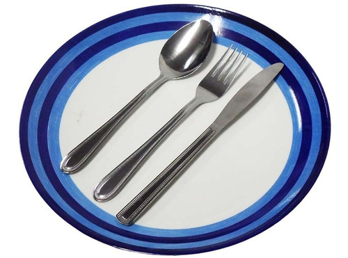 Cuchara Tenedor Y Cuchillo Juego De Cubiertos De Acero 3 Pz