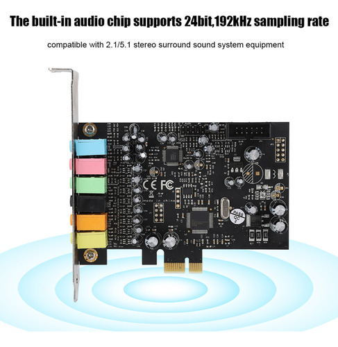 1 Unidade Interna Pci-e 7.1 Hifi De Alta Fidelidade De 8 Fai