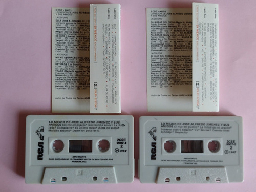Cassette Lo Mejor De José Alfredo Jiménez Y Sus Amigos 1 Y 2 (Usado)