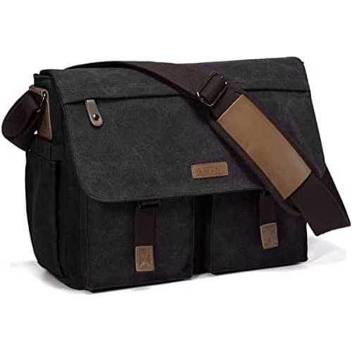 Messenger Bag For Men, Vintage Water Resistant Canvas S...