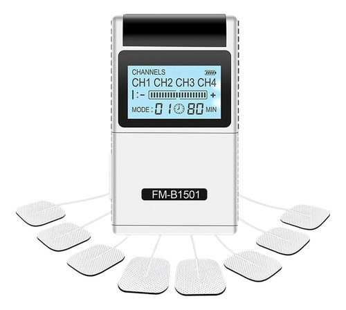 Estimulador Muscular Tens Ems 15 Modos.4 Salidas.pads Al