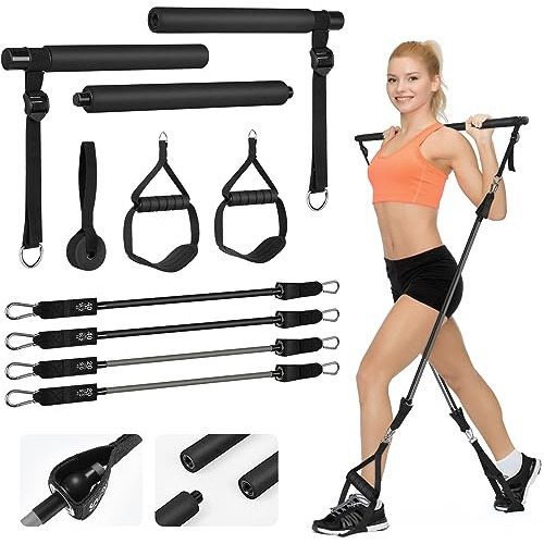 Alongsong Kit De Barra De Pilates Con Bandas De Resistencia,