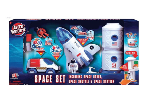 Set Espacial Astro Venture Space Set3 En 1 Luz Sonido 63115