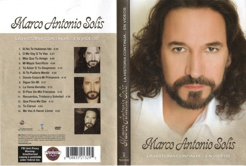 Dvd Marco Antonio Solís - La Historia Continua En Videos 