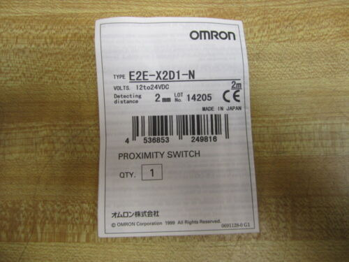 Omron E2e-x2d1-n Proximity Switch E2ex2d1n Ccg