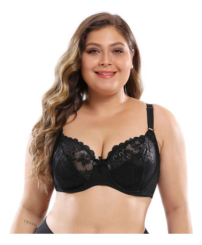 Sosten Sexy De Encaje Mujer, Talla Grande, Ropa Interior