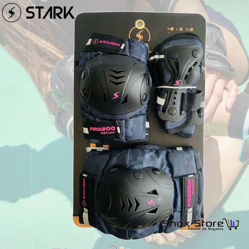 Kit Protecciones Profesionales Adulto Roller Skate Stark Pro