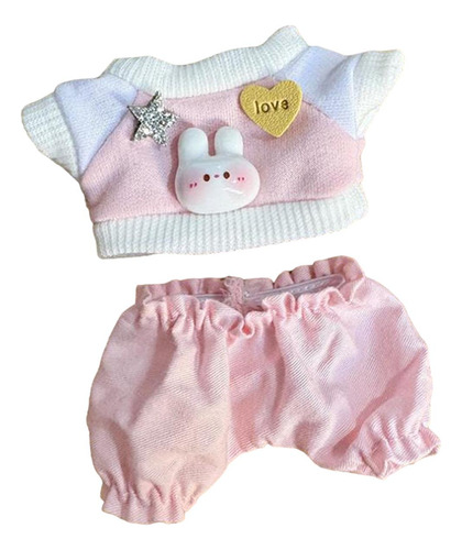 Ropa De Muñeca De Peluche De 17 Cm Con Pantalones Para Rosa