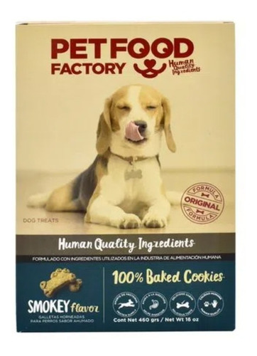 Galletas Sabor Ahumado Para Perros Pet Food Factory 460 Grs