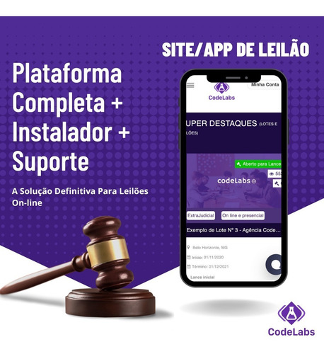 Imagem 1 de 5 de Sistema De Leilão Online Profissional - Php + Suporte Online