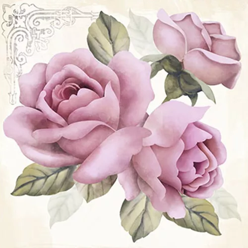 Papel Decoupage Pd-974 Rosas Cor De Rosa 34,3x49 - Litoarte