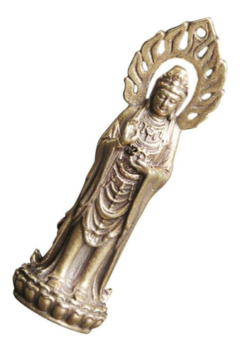 Exceart Figura Quan Yin Feng Shui Buda Estatua Laton Kuan