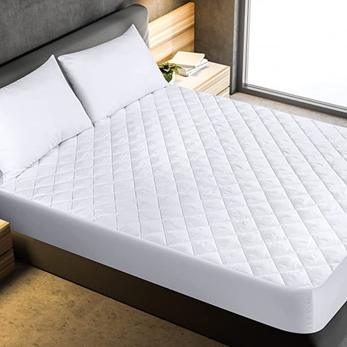 Imagen 5 de 10 de Funda Cubre Colchón 2½ Plazas Blanco Paris Lavable Ajustable
