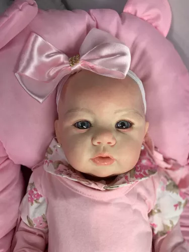 Bebê Reborn Molde Abigail Pode Banhar Cabelo Fio A Fio 2 Kg