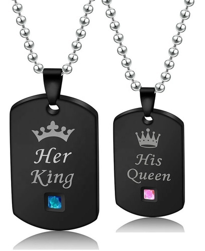 Cadenas Su Rey Su Reina Her King His Queen Parejas Collares