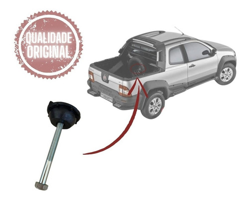 Kit Porca E Parafuso Estepe Para Pickup Fiat Strada Com Furo