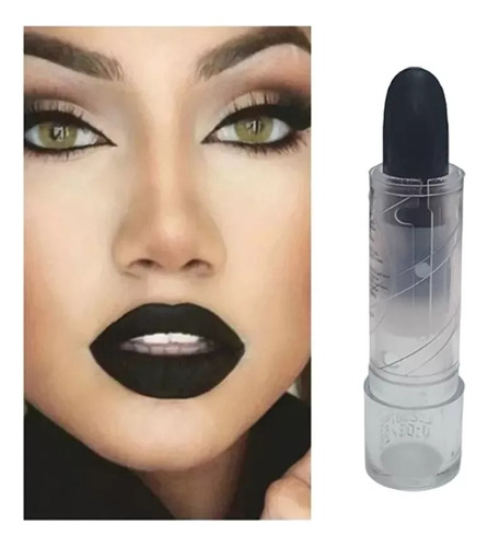 Lapiz Labial Color Negro Mate Dark Punk