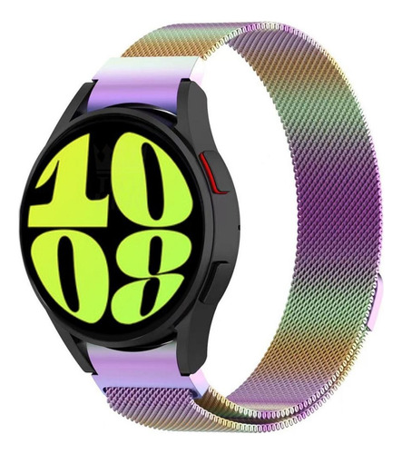 Pulseira Aço Fecho Magnético Para Galaxy Watch6 44mm Cor Colorida