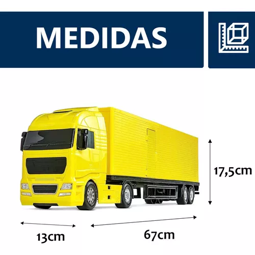 Caminhão Carreta Diamond Truck Baú - 67cm - Roma Brinquedo