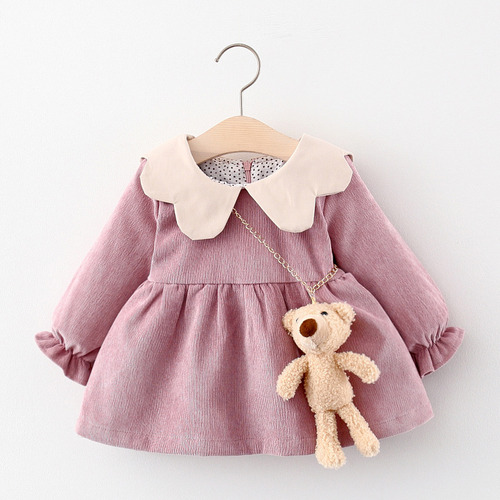 Vestido Osito Bebé Con Forro