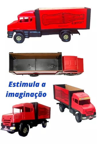 Caminhão De Brinquedo Infantil Para Criança Carrinho Madeira