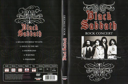 Dvd Black Sabbath  Rock Concert 