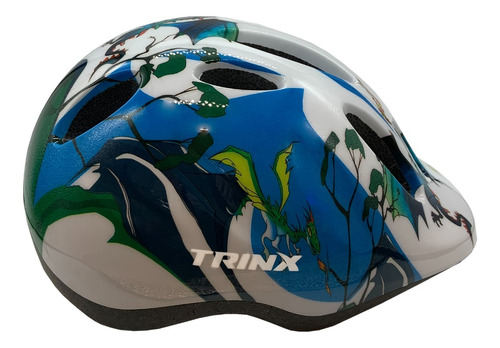 Casco Blanco, Negro Y Azul S -trinx